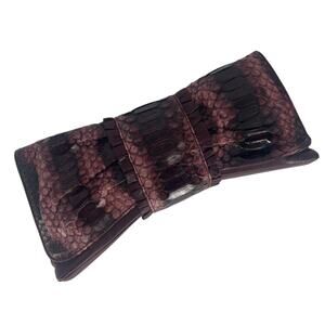 LAI Real Python Skin Leather Clutch